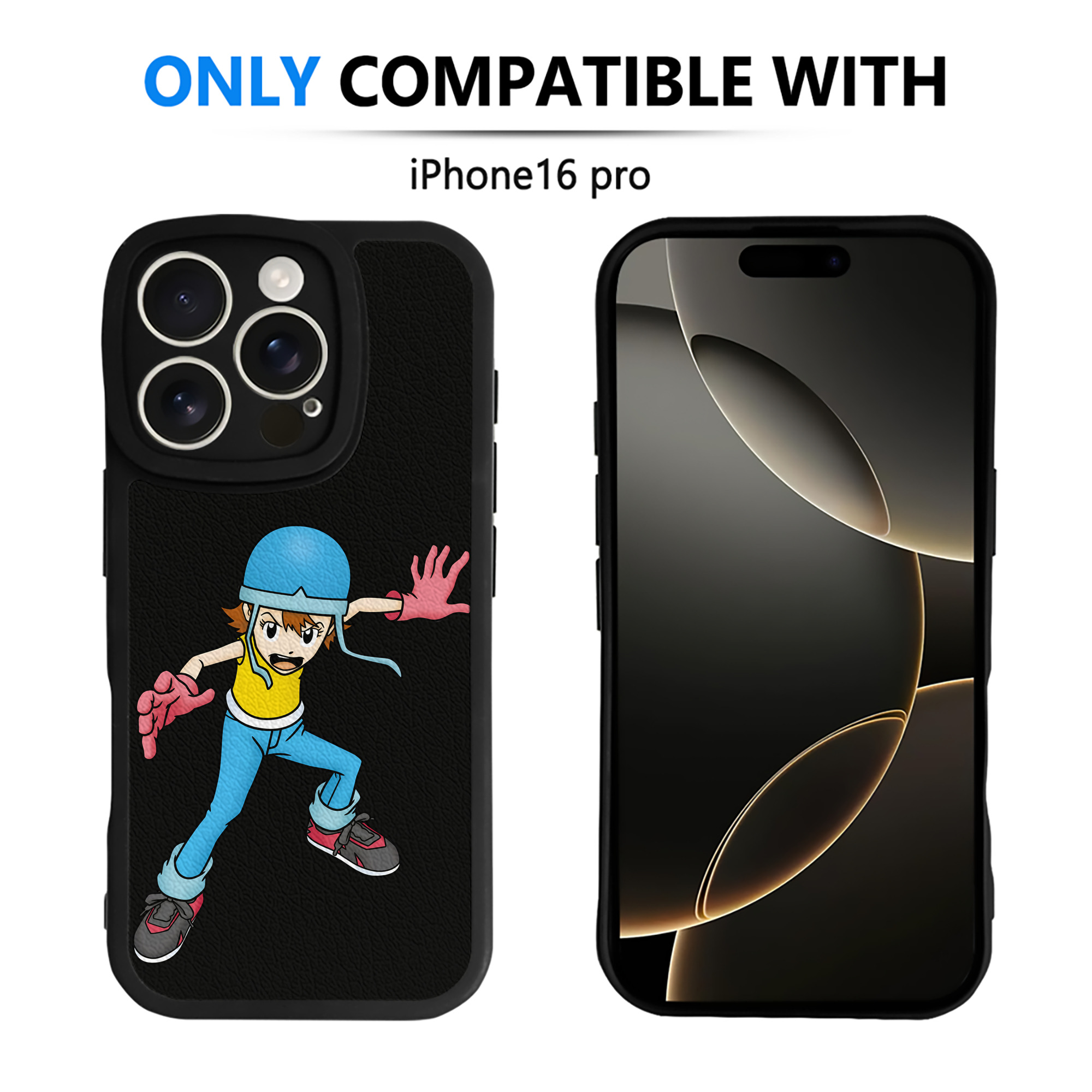 （画像用） Digimon デジタルモンスター/デジモン 【iPhone 16シリーズ対応】シリコンスマホケース（レザー調） 材質：シリコン